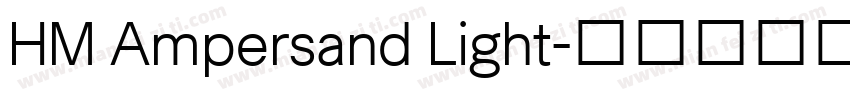 HM Ampersand Light字体转换